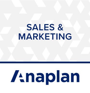 Anaplan recognization for Sales & Marketing.