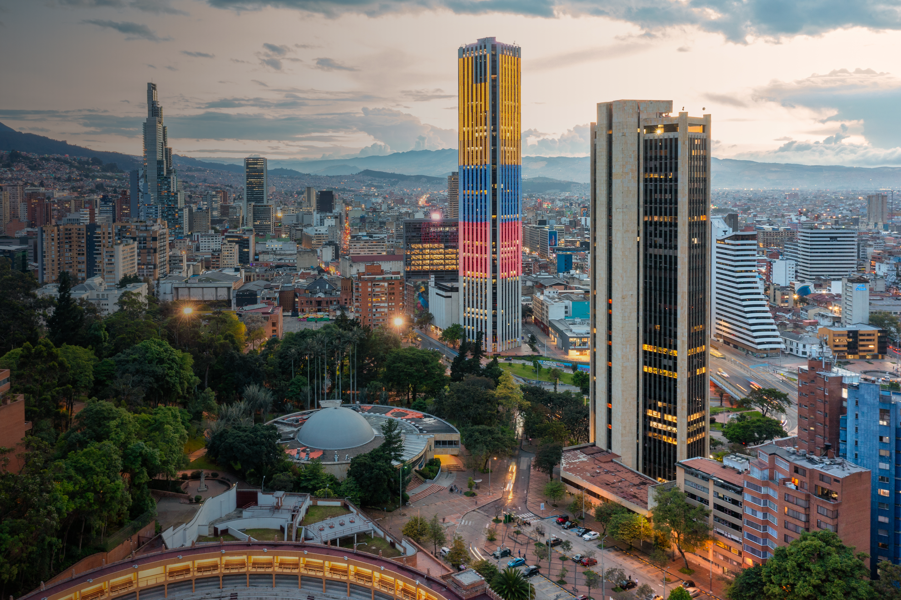 aerea sobre centro de bogota