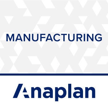 Anaplan recognization for manufacturing.