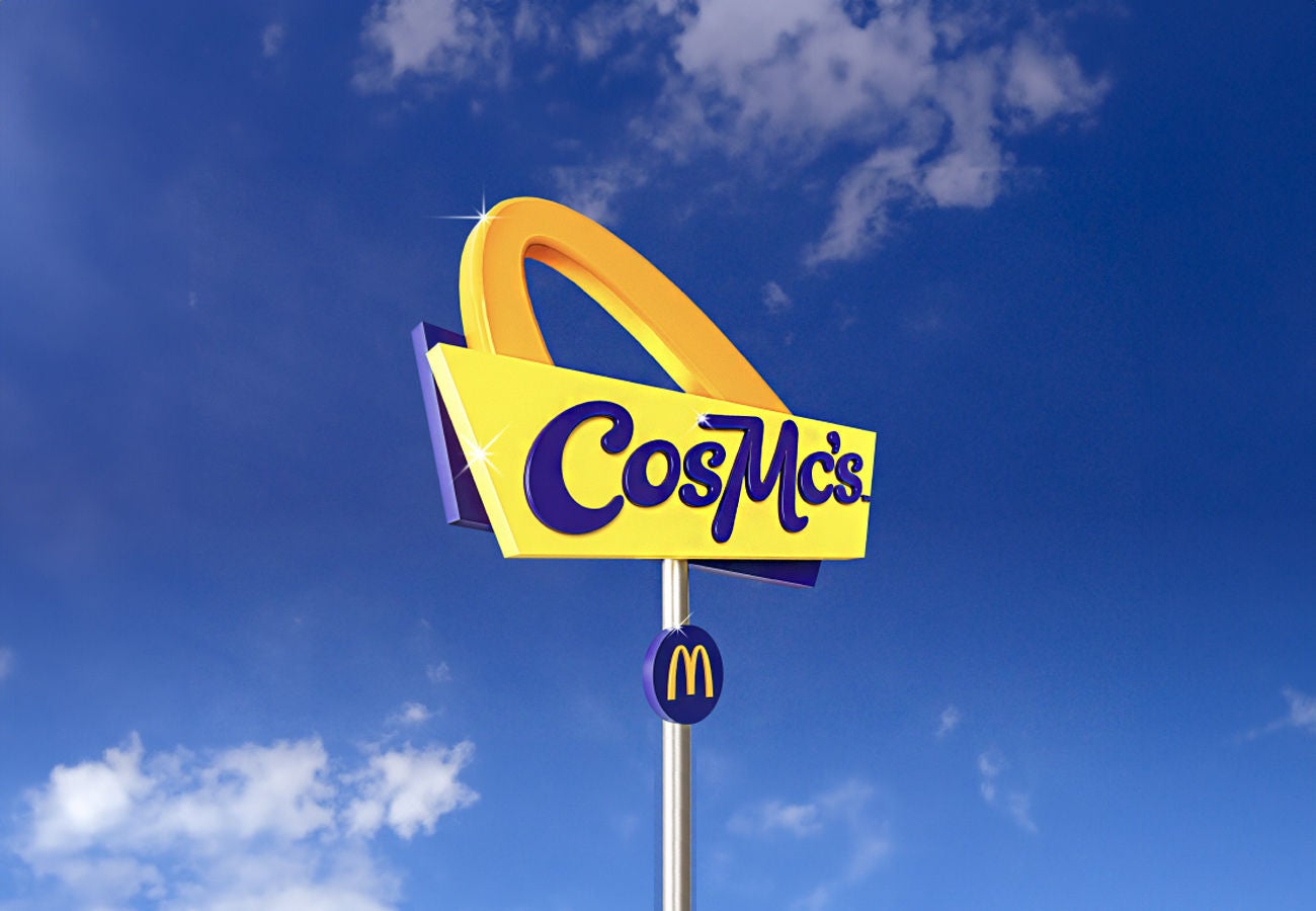 The CosMc's sign stands tall on a sunny summer day.